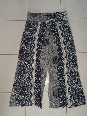 Summer palazzo pants like new, black and white, size L