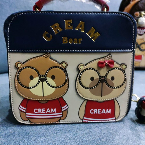 Cream Bear shoulder bag new with tags multicolor