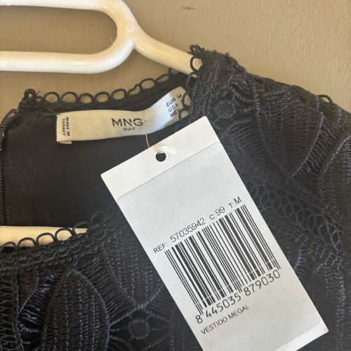Black lace dress Mango new, size M