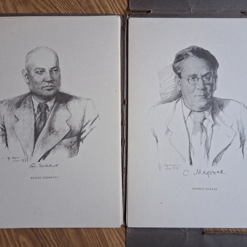 A szovjet irodalom nagyjai, 21 portraits of Soviet writers