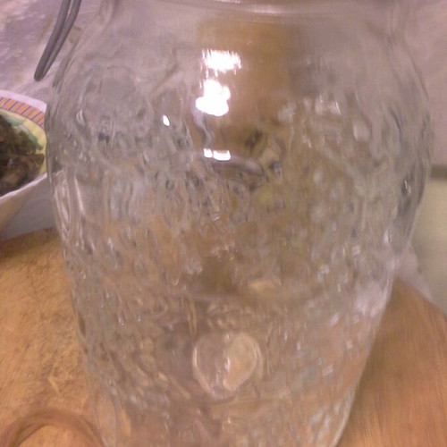 Large glass vases for decoration or use, set of two