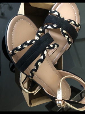 Summer sandals black size 38 new