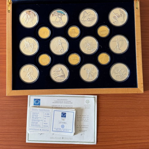 Greece Athens 2004 Olympic Games Coin Set new, 18 pieces