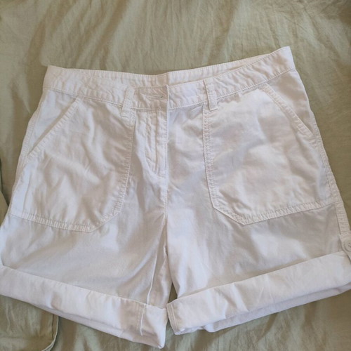 White M&S cotton shorts size UK10/38 like new