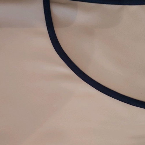 Tommy Hilfiger top ecru medium viscose with blue trim like new
