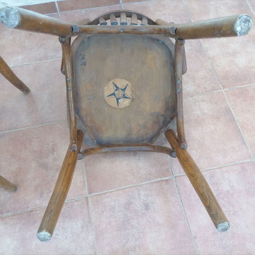 Thonet Style Wooden Cafe Chairs Set of 3 Used