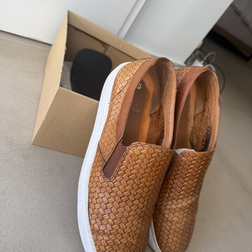 Slip On men's shoes used, size 43, brown casual