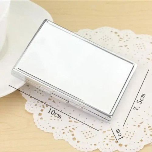 Tobacco case 10 cigarettes 100's silver with mirror new