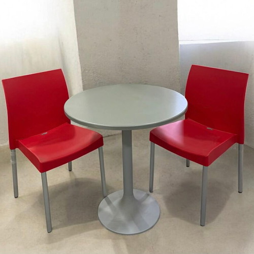 Table with lid Φ65 and 2 PVC chairs new in 2 colors