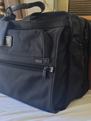 Tumi Alpha ballistic nylon black bag