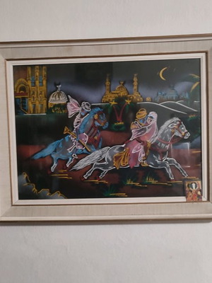 Silk screen printing in frame used
