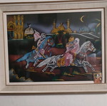 Silk screen printing in frame used