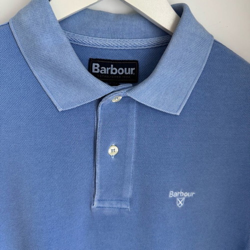 Barbour men's polo shirt size M like new, blue