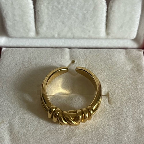 Gold plated women's ring 6.6mm new