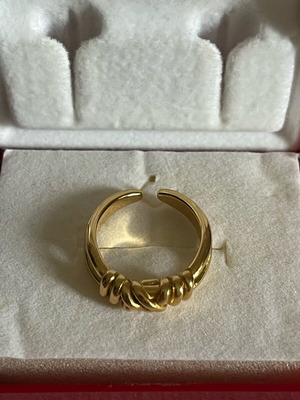 Gold plated women's ring 6.6mm new