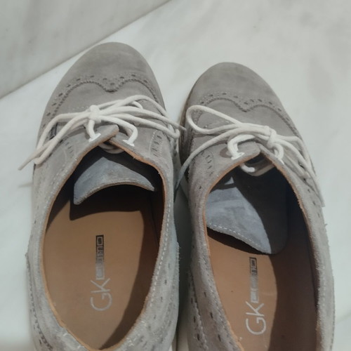Men's loafers Gianna Kazakou grey suede genuine leather size 42 like new