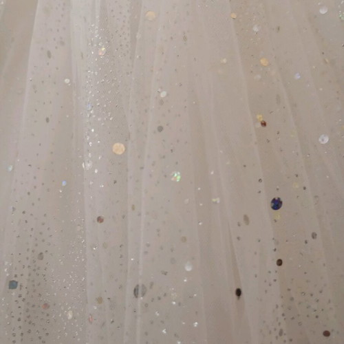 Tutu skirt white with rhinestones, like new, size 4