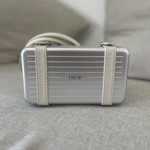 Dior x Rimowa Aluminum Clutch Like New, Gray