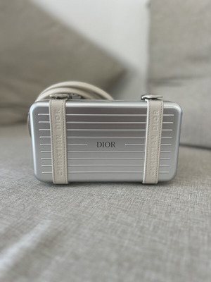Dior x Rimowa Aluminum Clutch Like New, Gray