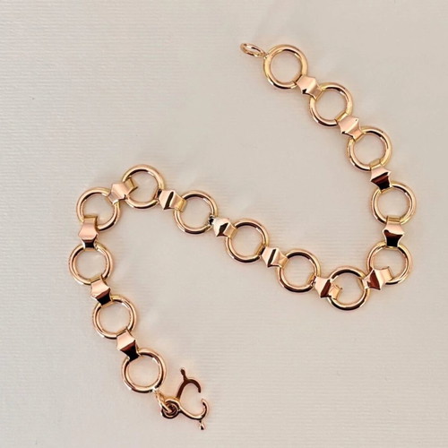 Yellow gold k14 bracelet like new, handmade