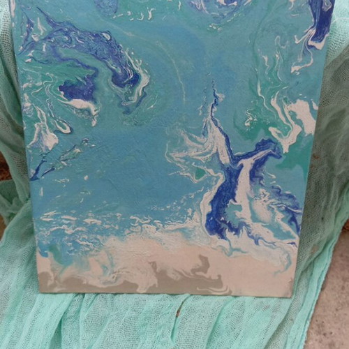 Paintings on cardboard new, Aegean 24x30cm and Ionian 18x24cm