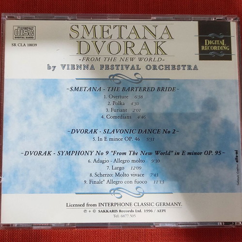 Smetana Dvorak CD like new, classical music