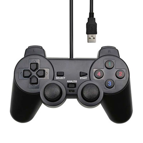 Wired gamepad for PC, PS3, PS4 new, black