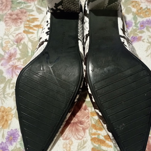 Zara Pumps New With Square Heel Faux Leather
