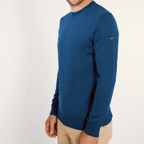 Armor Lux Damgan Pullover new men's sweater 100% merino wool blue M