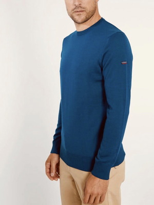 Armor Lux Damgan Pullover new men's sweater 100% merino wool blue M