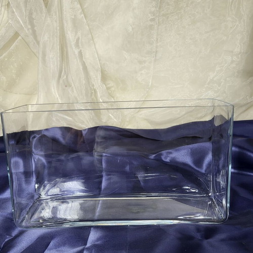 Minimal Rectangular Glass Vase set of 4 like new