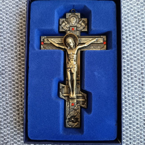 Russian cross luxury in antique gold color