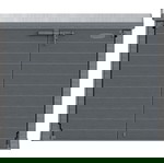  Πλαστική Αποθήκη Κήπου Dark Grey με Διπλή Πόρτα Μ1.45 x Π0.825 x Υ1.25m