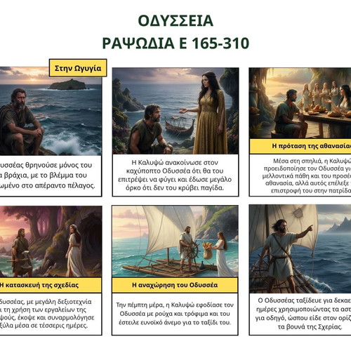 Odyssey Storyboards laminated for rhapsodies a-l, new