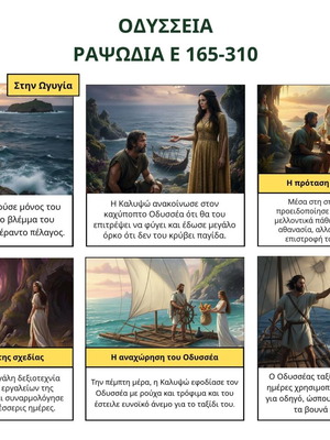 Odyssey Storyboards laminated for rhapsodies a-l, new