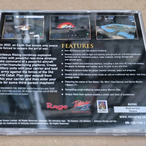 Hostile Waters Antaeus Rising PC CD-ROM like new, Big Box