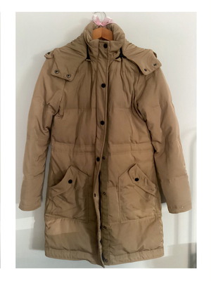 Bershka beige jacket like new without fur on hood