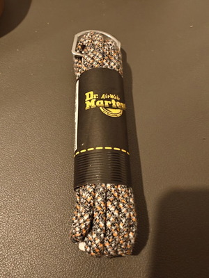 Dr. Martens 140cm Round Marl Shoe Laces new, grey and blue polyester
