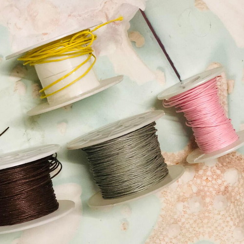 Jewelry making cords used, pack of 3, 100% cotton