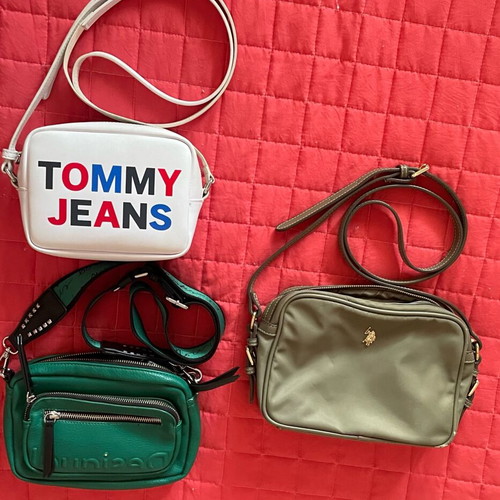 Crossbody bags set used with Desigual, Tommy Hilfiger and Polo American Assn