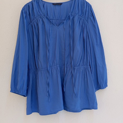 Ethnic style airy blouse in ancient Greek design, new, blue
