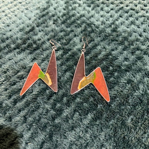 Orange earrings like new