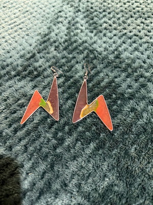 Orange earrings like new