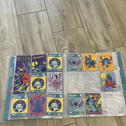 Stitch Panini album like new with 78 cards and 2 collectibles