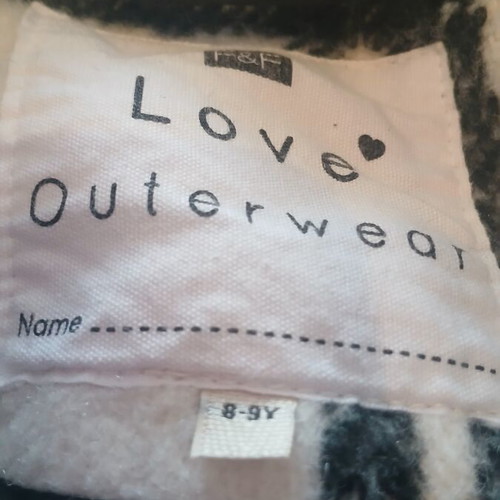 F&F Girls' Checked Shacket Love Outerwear Size 8-9 Years Like New