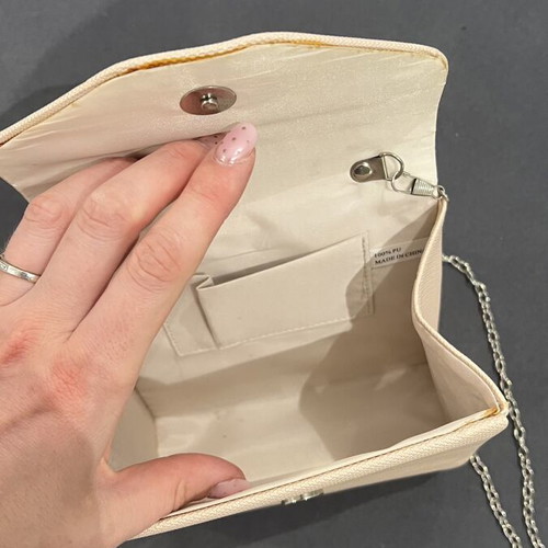 Small crossbody bag like new, beige with heart detail