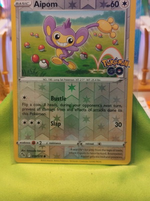 Aipom Reverse Holo #56 Pokemon Go new