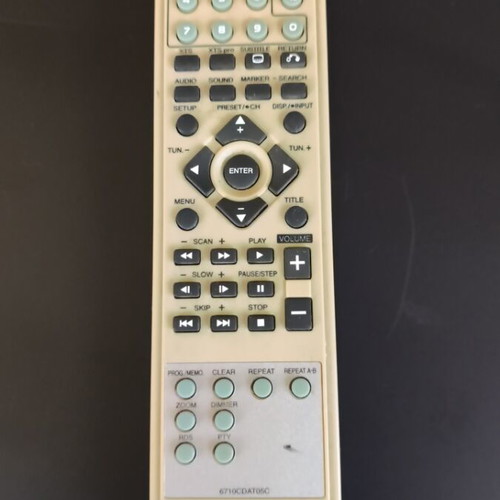 LG 6710CDAT05C remote control used for Home Cinema and DVD