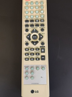 LG 6710CDAT05C remote control used for Home Cinema and DVD