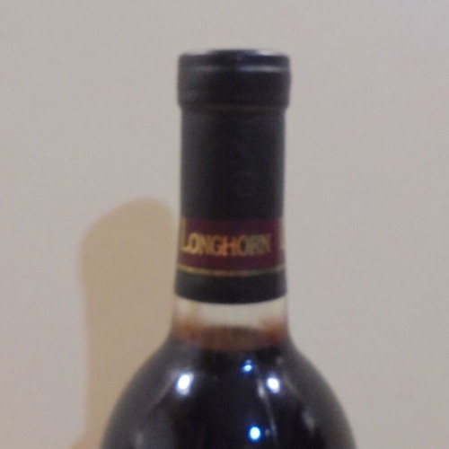 Longhorn California Cabernet Sauvignon wine bottle 750ml 2001 sealed like new